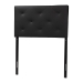 Baxton Studio Baltimore Modern and Contemporary Black Faux Leather Upholstered Twin Size Headboard - BSOBBT6431-Black-Twin HB