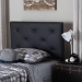 Baxton Studio Baltimore Modern and Contemporary Black Faux Leather Upholstered Twin Size Headboard - BSOBBT6431-Black-Twin HB