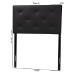 Baxton Studio Baltimore Modern and Contemporary Black Faux Leather Upholstered Twin Size Headboard - BSOBBT6431-Black-Twin HB
