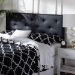 Baxton Studio Baltimore Modern and Contemporary King Black Faux Leather Upholstered Headboard - BSOBBT6431-Black-King HB