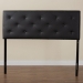 Baxton Studio Baltimore Modern and Contemporary King Black Faux Leather Upholstered Headboard - BSOBBT6431-Black-King HB