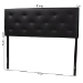 Baxton Studio Baltimore Modern and Contemporary King Black Faux Leather Upholstered Headboard - BSOBBT6431-Black-King HB
