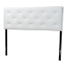 Baxton Studio Baltimore Modern and Contemporary King White Faux Leather Upholstered Headboard - BSOBBT6431-White-King HB
