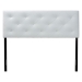 Baxton Studio Baltimore Modern and Contemporary King White Faux Leather Upholstered Headboard - BSOBBT6431-White-King HB