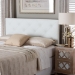 Baxton Studio Baltimore Modern and Contemporary King White Faux Leather Upholstered Headboard - BSOBBT6431-White-King HB