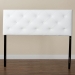 Baxton Studio Baltimore Modern and Contemporary King White Faux Leather Upholstered Headboard - BSOBBT6431-White-King HB