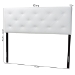 Baxton Studio Baltimore Modern and Contemporary King White Faux Leather Upholstered Headboard - BSOBBT6431-White-King HB