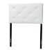 Baxton Studio Baltimore Modern and Contemporary White Faux Leather Upholstered Twin Size Headboard - BSOBBT6431-White-Twin HB
