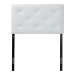 Baxton Studio Baltimore Modern and Contemporary White Faux Leather Upholstered Twin Size Headboard - BSOBBT6431-White-Twin HB