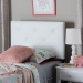 Baxton Studio Baltimore Modern and Contemporary White Faux Leather Upholstered Twin Size Headboard - BSOBBT6431-White-Twin HB