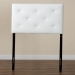 Baxton Studio Baltimore Modern and Contemporary White Faux Leather Upholstered Twin Size Headboard - BSOBBT6431-White-Twin HB