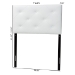 Baxton Studio Baltimore Modern and Contemporary White Faux Leather Upholstered Twin Size Headboard - BSOBBT6431-White-Twin HB