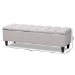 Baxton Studio Brette Mid-Century Modern Grayish Beige Fabric Upholstered Dark Brown Finished Wood Storage Bench Ottoman - BSOBBT3162-Greyish Beige-Otto