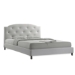 Baxton Studio Canterbury White Leather Contemporary Full-Size Bed - BSOBBT6440-Full-White
