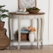 Baxton Studio Cordelia Country Cottage Farmhouse Greyish Beige and Natural Brown Finished Console Table - BSOMNT15-White/Natural-ST