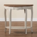 Baxton Studio Cordelia Country Cottage Farmhouse Greyish Beige and Natural Brown Finished Console Table - BSOMNT15-White/Natural-ST