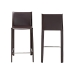 Baxton Studio Crawford Brown Leather 2-Piece Counter Height Stool Set - BSOALC-1822A-65 Brown