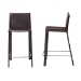 Baxton Studio Crawford Brown Leather 2-Piece Counter Height Stool Set - BSOALC-1822A-65 Brown