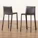 Baxton Studio Crawford Brown Leather 2-Piece Counter Height Stool Set - BSOALC-1822A-65 Brown