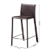 Baxton Studio Crawford Brown Leather 2-Piece Counter Height Stool Set - BSOALC-1822A-65 Brown