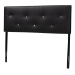 Baxton Studio Dalini Modern and Contemporary King Black Faux Leather Headboard with Faux Crytal Buttons - BSOBBT6432-Black-King HB