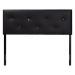 Baxton Studio Dalini Modern and Contemporary King Black Faux Leather Headboard with Faux Crytal Buttons - BSOBBT6432-Black-King HB
