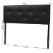 Baxton Studio Dalini Modern and Contemporary King Black Faux Leather Headboard with Faux Crytal Buttons - BSOBBT6432-Black-King HB
