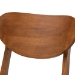 Baxton Studio Damara Mid-Century Modern Sand Fabric Upholstered and Walnut Brown Finished Wood 2-Piece Dining Chair Set - BSORH367C-Sand/Walnut Flat Seat-DC-2PK