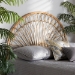 bali & pari Devereaux Modern Bohemian Natural Brown Rattan Queen Size Standalone Headboard - BSODC9046-Rattan-HB-Queen