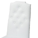 Baxton Studio Dylin Modern and Contemporary White Faux Leather Button-Tufted Nail heads Trim Dining Chair - BSOBBT5158-White