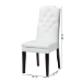 Baxton Studio Dylin Modern and Contemporary White Faux Leather Button-Tufted Nail heads Trim Dining Chair - BSOBBT5158-White