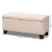 Baxton Studio Fera Modern and Contemporary Beige Fabric Upholstered Storage Ottoman - BSOWS-2005-P-Beige-OTTO