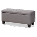 Baxton Studio Fera Modern and Contemporary Gray Fabric Upholstered Storage Ottoman - BSOWS-2005-P-Grey-OTTO