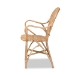 bali & pari Genna Modern Bohemian Natural Brown Finished Rattan Dining Chair - BSORCN004-Rattan-DC