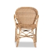 bali & pari Genna Modern Bohemian Natural Brown Finished Rattan Dining Chair - BSORCN004-Rattan-DC