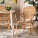 bali & pari Genna Modern Bohemian Natural Brown Finished Rattan Dining Chair - BSORCN004-Rattan-DC