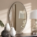 Baxton Studio Graca Modern and Contemporary Antique Silver Finished Oval Accent Wall Mirror - BSORXW-6156
