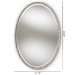 Baxton Studio Graca Modern and Contemporary Antique Silver Finished Oval Accent Wall Mirror