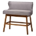 Baxton Studio Gradisca Modern and Contemporary Grey Fabric Button-tufted Upholstered Bar Bench Banquette - BSOBBT5218-Grey Bench