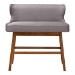 Baxton Studio Gradisca Modern and Contemporary Grey Fabric Button-tufted Upholstered Bar Bench Banquette - BSOBBT5218-Grey Bench