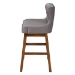 Baxton Studio Gradisca Modern and Contemporary Grey Fabric Button-tufted Upholstered Bar Bench Banquette - BSOBBT5218-Grey Bench