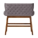 Baxton Studio Gradisca Modern and Contemporary Grey Fabric Button-tufted Upholstered Bar Bench Banquette - BSOBBT5218-Grey Bench