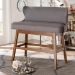 Baxton Studio Gradisca Modern and Contemporary Grey Fabric Button-tufted Upholstered Bar Bench Banquette - BSOBBT5218-Grey Bench