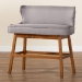 Baxton Studio Gradisca Modern and Contemporary Grey Fabric Button-tufted Upholstered Bar Bench Banquette - BSOBBT5218-Grey Bench