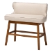 Baxton Studio Gradisca Modern and Contemporary Light Beige Fabric Button-tufted Upholstered Bar Bench Banquette - BSOBBT5218-Beige Bench