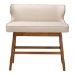 Baxton Studio Gradisca Modern and Contemporary Light Beige Fabric Button-tufted Upholstered Bar Bench Banquette - BSOBBT5218-Beige Bench