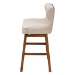 Baxton Studio Gradisca Modern and Contemporary Light Beige Fabric Button-tufted Upholstered Bar Bench Banquette - BSOBBT5218-Beige Bench