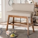 Baxton Studio Gradisca Modern and Contemporary Light Beige Fabric Button-tufted Upholstered Bar Bench Banquette - BSOBBT5218-Beige Bench