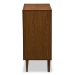 Baxton Studio Harlow Mid-century Modern Scandinavian Style White and Walnut Wood 3-drawer Chest - BSOFP-6782-Walnut/White