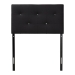 Baxton Studio Kirchem Modern and Contemporary Black Faux Leather Upholstered Twin Size Headboard - BSOBBT6432-Black-Twin HB